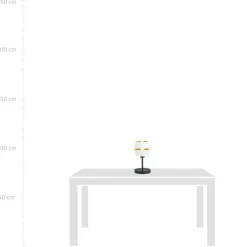 Sklep Kaja Minimalistyczna, biało-złota lampka stołowa 1182/LN z serii PIANO* Lampki Stołowe Z Abażurem|Nowoczesne Lampki Stołowe