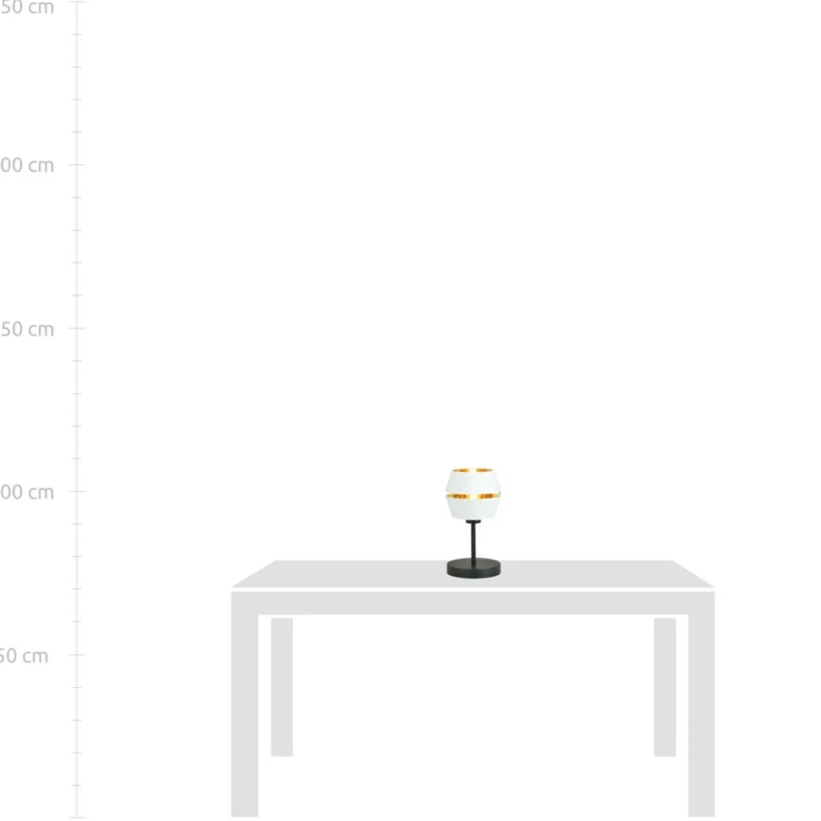 Sklep Kaja Minimalistyczna, biało-złota lampka stołowa 1182/LN z serii PIANO* Lampki Stołowe Z Abażurem|Nowoczesne Lampki Stołowe