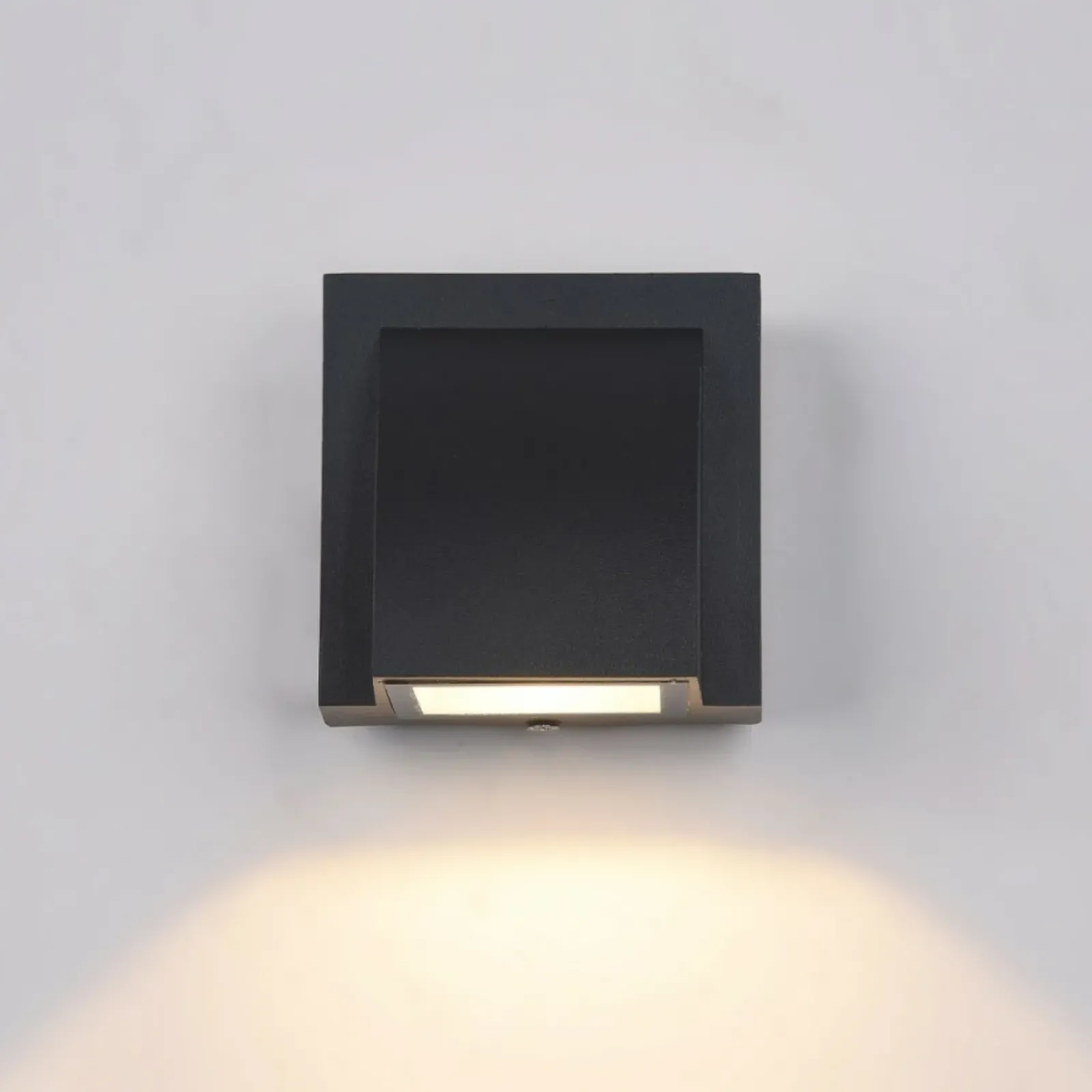 Sklep Kaja Minimalistyczna, czarna lampa elewacyjna PL-436B EDGAR | Kaja* Kinkiety Ogrodowe