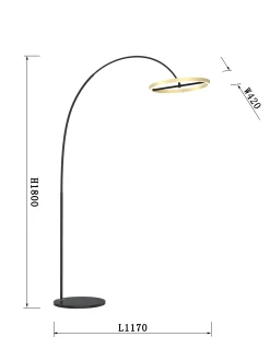Sklep Kaja Minimalistyczna, duża lampa stojąca LED WF 3016-104L BREST | Kaja* Lampy Led