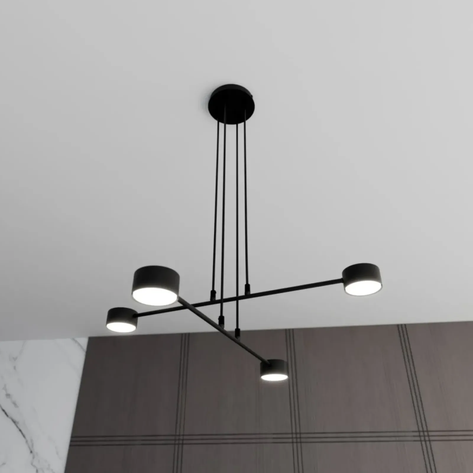 Sklep Kaja Minimalistyczna, industrialna lampa wisząca 1339/4 MODUS | Kaja czarny Clearance