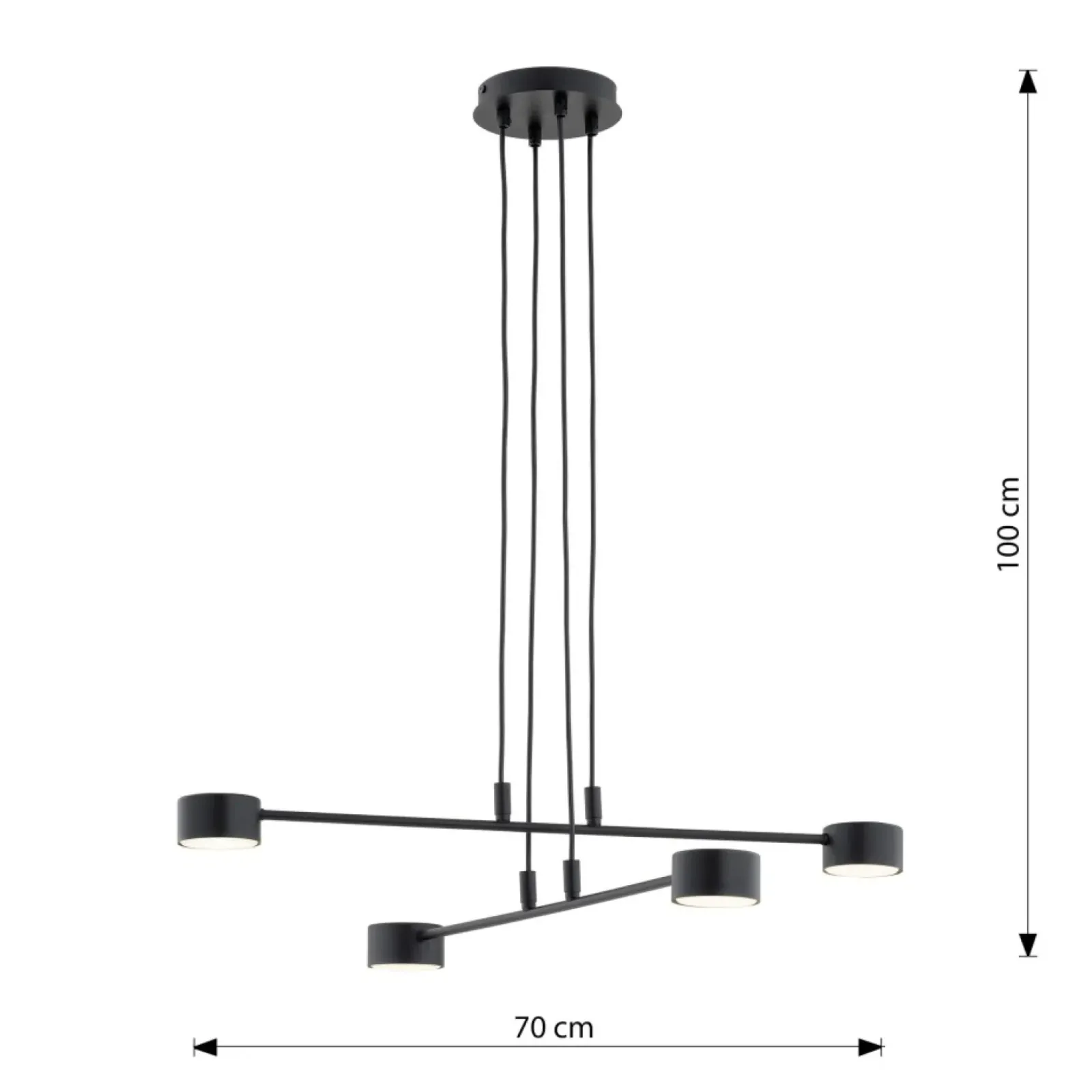 Sklep Kaja Minimalistyczna, industrialna lampa wisząca 1339/4 MODUS | Kaja czarny Clearance