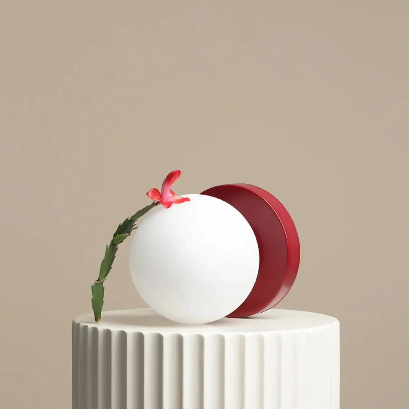 Sklep Kaja Minimalistyczna, kulista lampka stołowa 1076B15_S z serii BALL | Kaja* Nowoczesne Lampki Stołowe