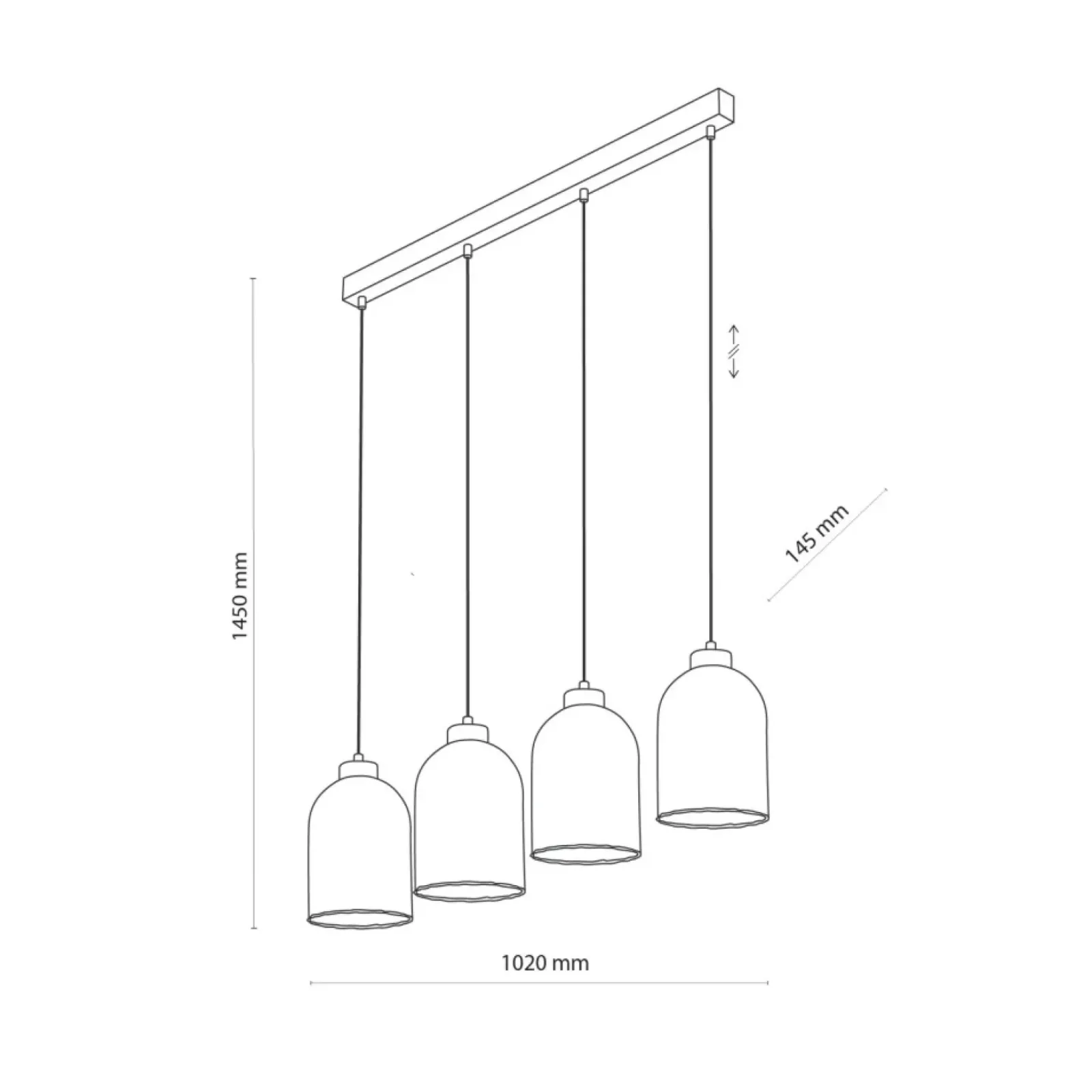 Sklep Kaja Minimalistyczna lamp wisząca nad stół w salonie TK 5628 z serii SATIPO Outlet