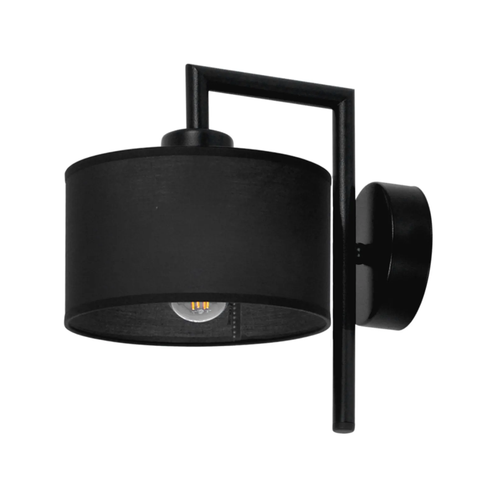 Sklep Kaja Minimalistyczna lampa ścienna K-4324 SIMONE BLACK | Kaja Oświetlenie* Kinkiety Tradycyjne|Kinkiety Z Abażurem