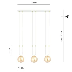 Sklep Kaja Minimalistyczna lampa do oświetlenia stołu 1117/3 GLAM | Kaja Hot