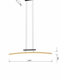 Sklep Kaja Minimalistyczna lampa LED nad wyspę WF 7020-106 BOLOGNA | Kaja Outlet