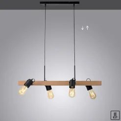 Sklep Kaja Minimalistyczna lampa, reflektory na drewnie 15630-18 z serii CANOP czarny Cheap