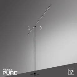 Sklep Kaja Minimalistyczna lampa stojąca LED - czarna 407-18 z serii PURE-GRAFO* Lampy Led