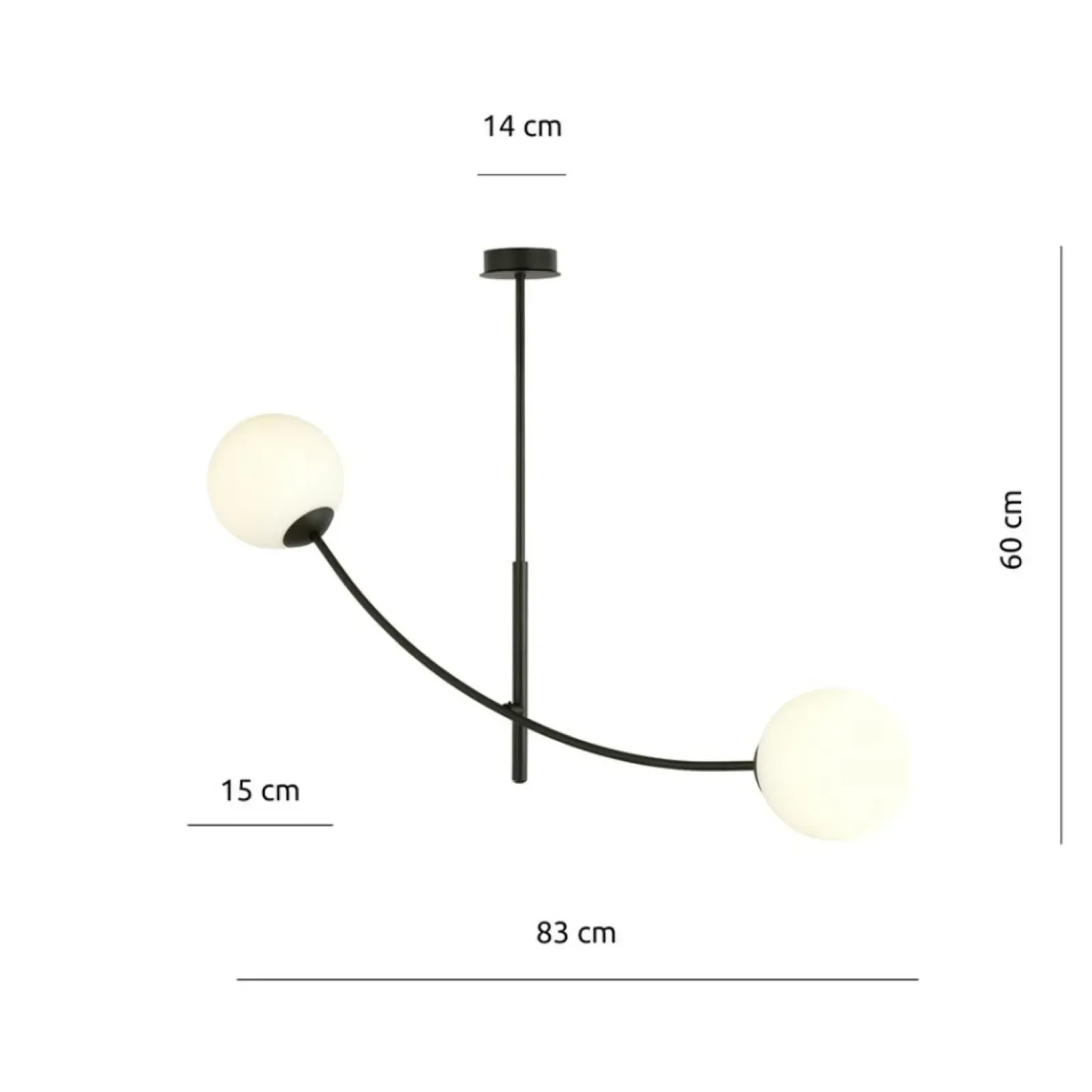 Sklep Kaja Minimalistyczna lampa sufitowa do korytarza 1102/2 HUNTER | Kaja Clearance