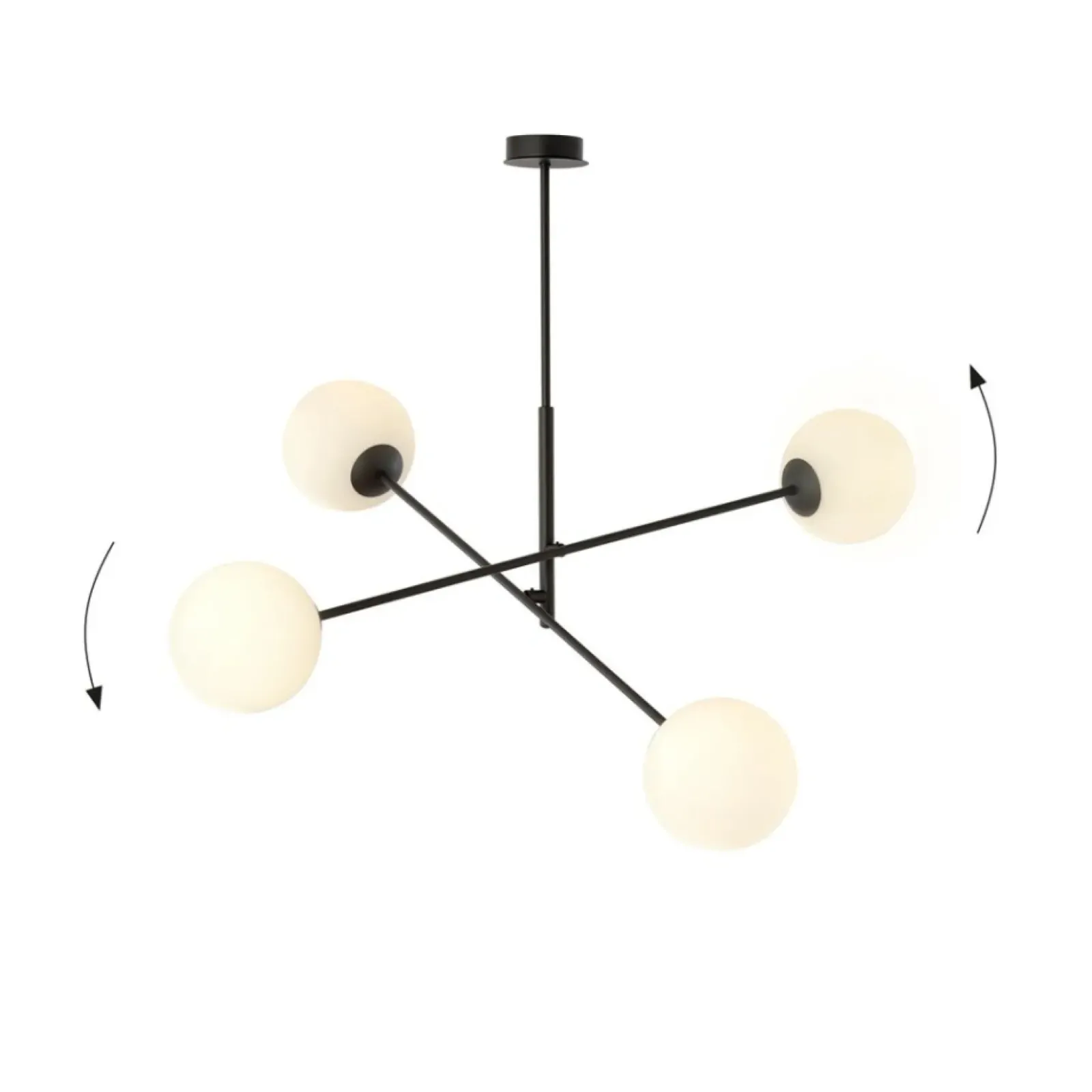 Sklep Kaja Minimalistyczna lampa sufitowa, cztery klosze 1169/4 LINEAR | Kaja Best