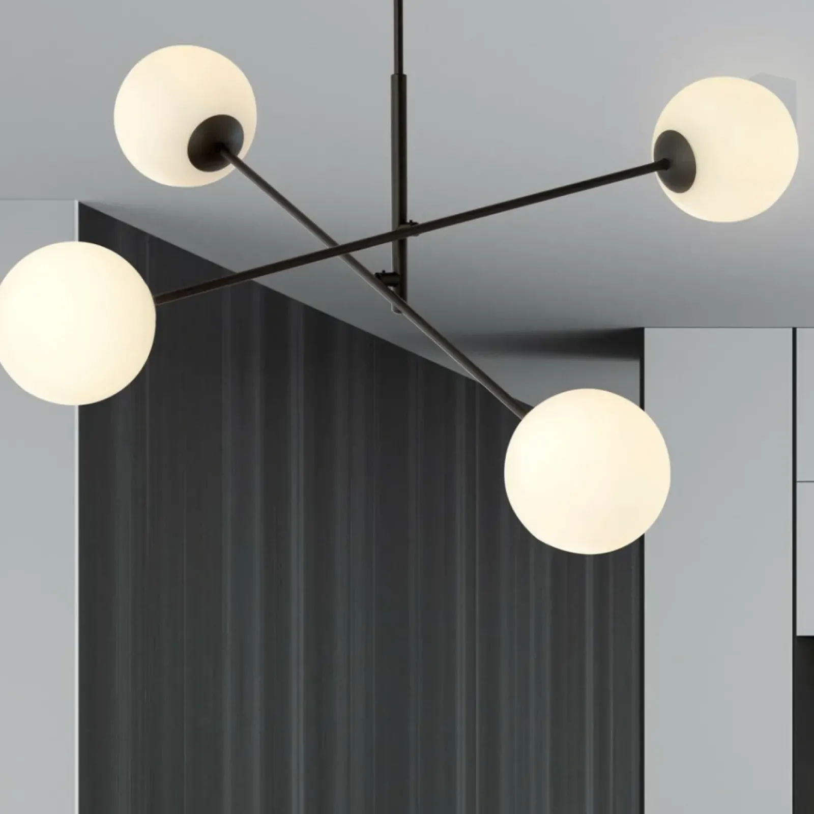Sklep Kaja Minimalistyczna lampa sufitowa, cztery klosze 1169/4 LINEAR | Kaja Best
