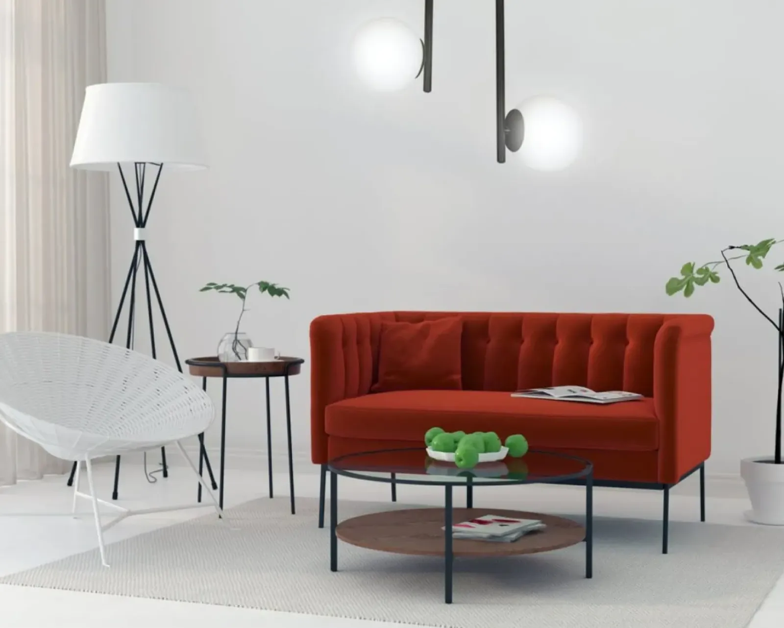 Sklep Kaja Minimalistyczna lampa sufitowa na sztywnym zwisie 1030/2 KALF | Kaja New