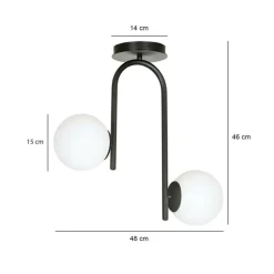Sklep Kaja Minimalistyczna lampa sufitowa na sztywnym zwisie 1030/2 KALF | Kaja New