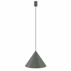 Sklep Kaja Minimalistyczna lampa wisząca do salonu ⌀35cm 10879 ZENITH | Kaja szary Discount