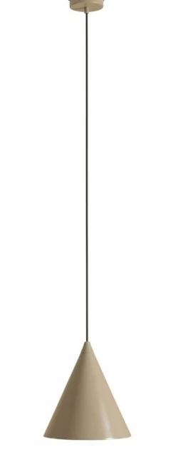 Sklep Kaja Minimalistyczna lampa wisząca, bezowy stożek 1108G17 z serii FORM Zadzwońporabattel.783200183(8-16)/mailsklep@kaja.com.pl Hot