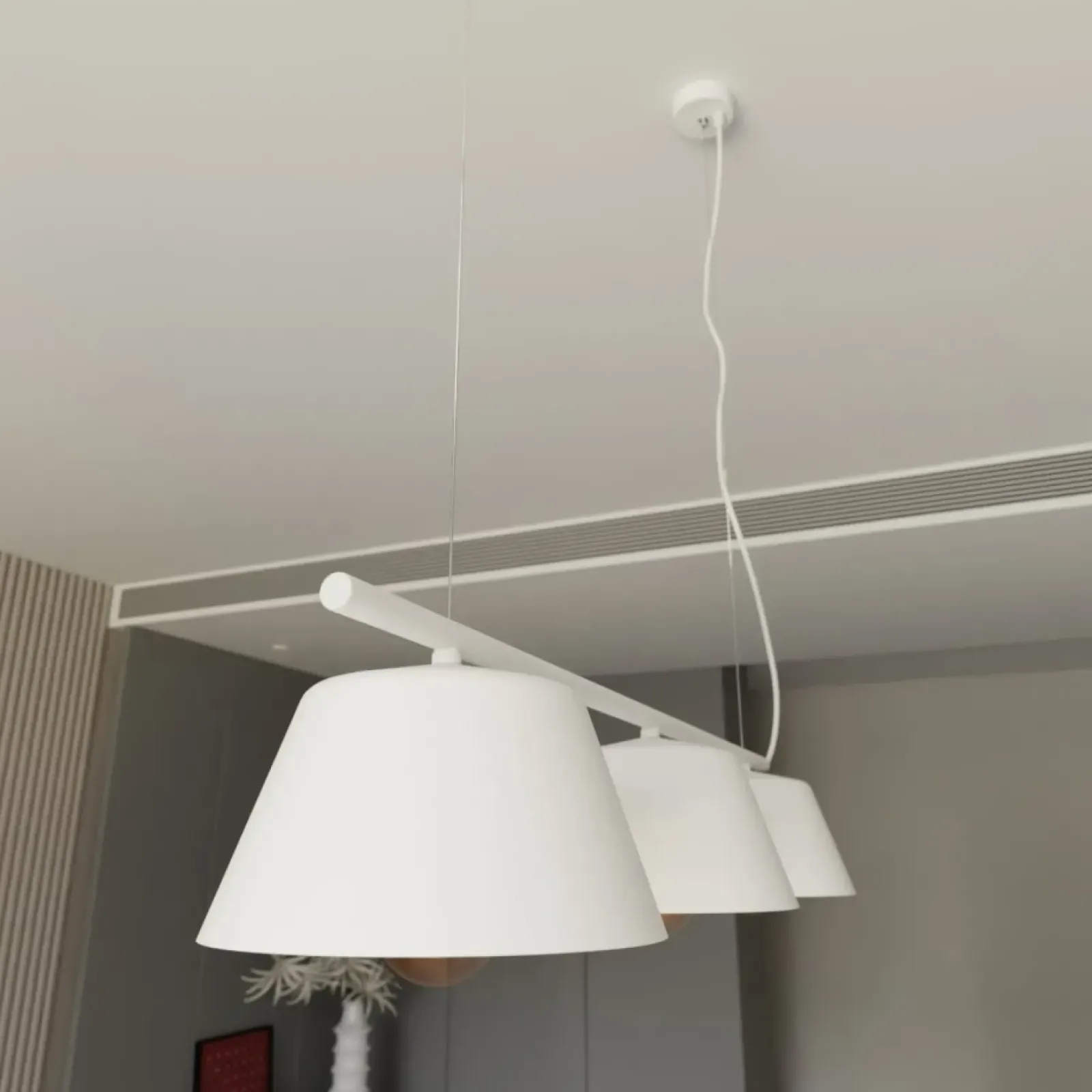 Sklep Kaja Minimalistyczna lampa wisząca nad stół 1338/3 GELATO | Kaja biały Hot