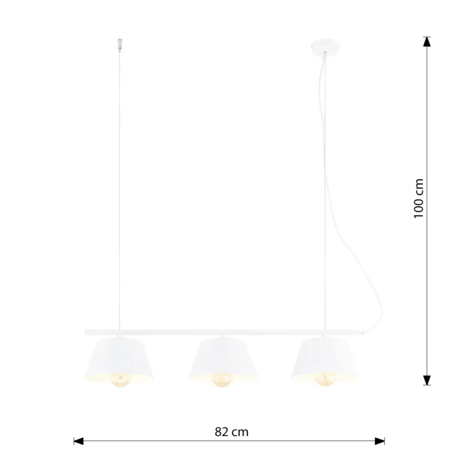 Sklep Kaja Minimalistyczna lampa wisząca nad stół 1338/3 GELATO | Kaja biały Hot