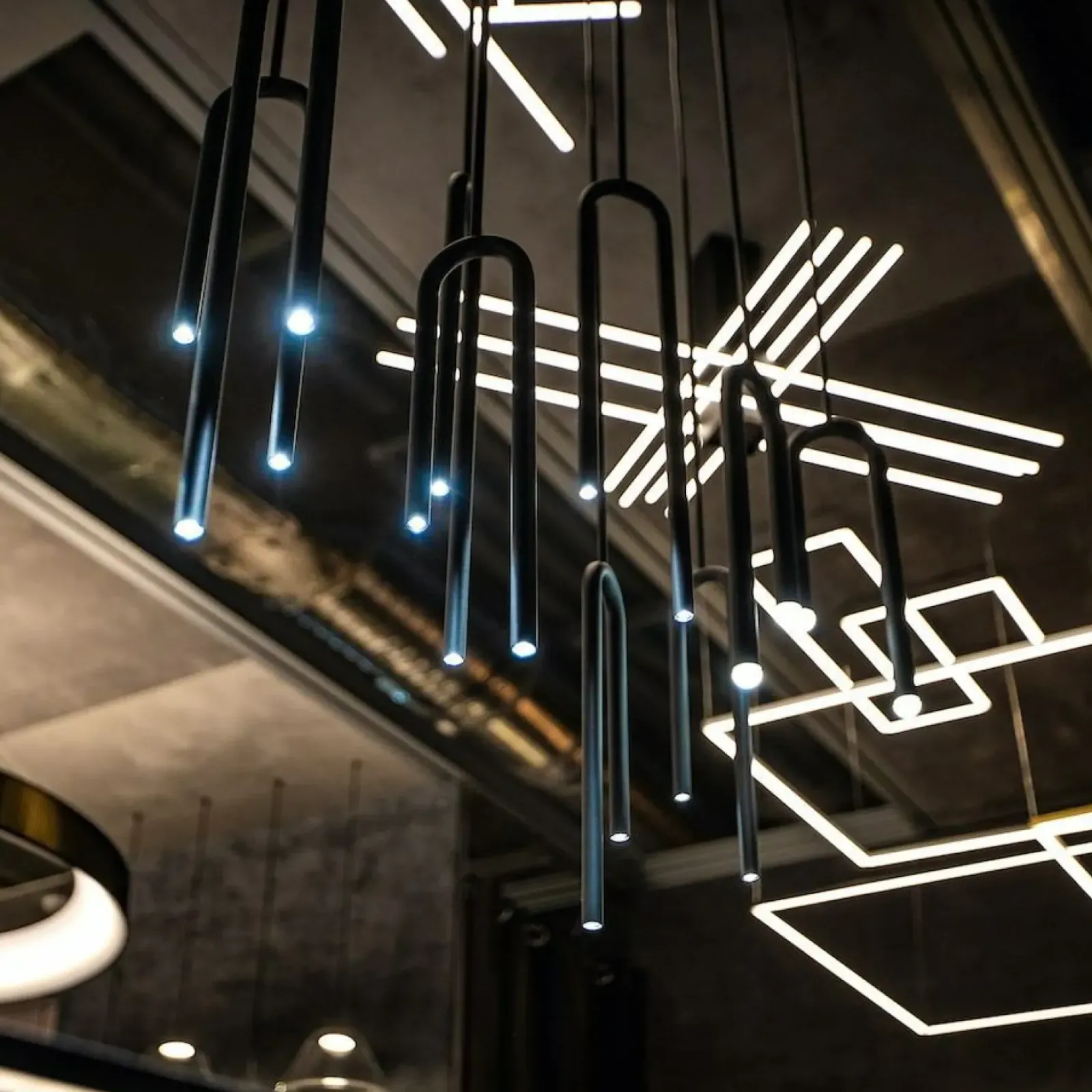 Sklep Kaja Minimalistyczna lampa wisząca do jadalni 66242 FORK | Kaja Oświetlenie Store