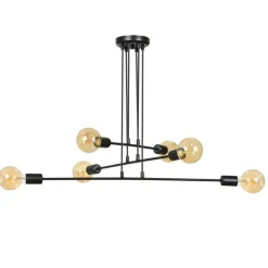 Sklep Kaja Minimalistyczna lampa wisząca z czarną oprawą 696/6 | Kaja Oświetlenie czarny Hot
