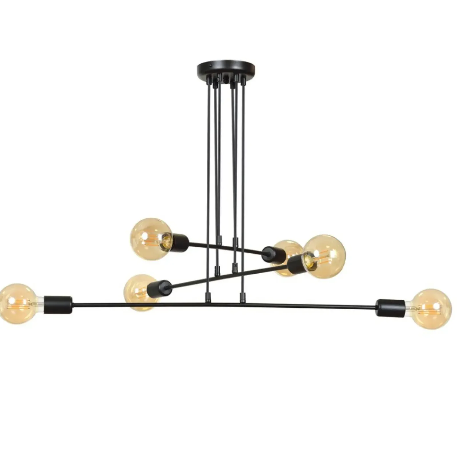 Sklep Kaja Minimalistyczna lampa wisząca z czarną oprawą 696/6 | Kaja Oświetlenie czarny Hot