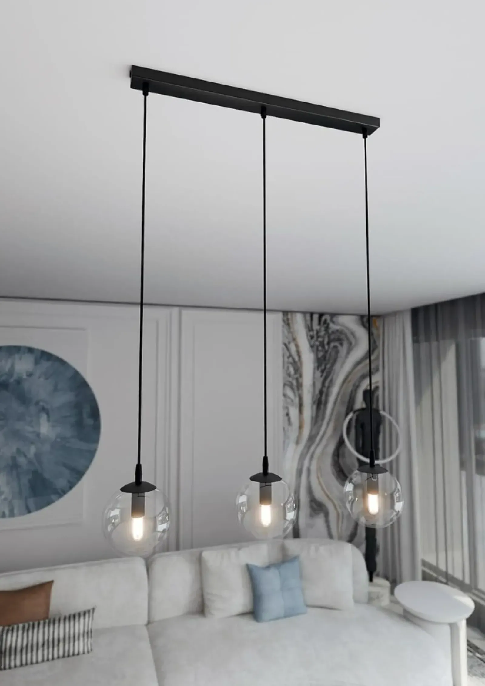 Sklep Kaja Minimalistyczna lampa wisząca z kloszami 711/3 | Kaja Oświetlenie Fashion