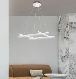 Sklep Kaja Minimalistyczna lampa wisząca LED A0020-340 ANDROS | Kaja Oświetlenie srebrny Flash Sale