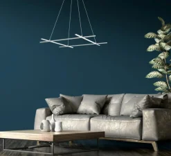 Sklep Kaja Minimalistyczna lampa wisząca LED A0020-340 ANDROS | Kaja Oświetlenie srebrny Flash Sale