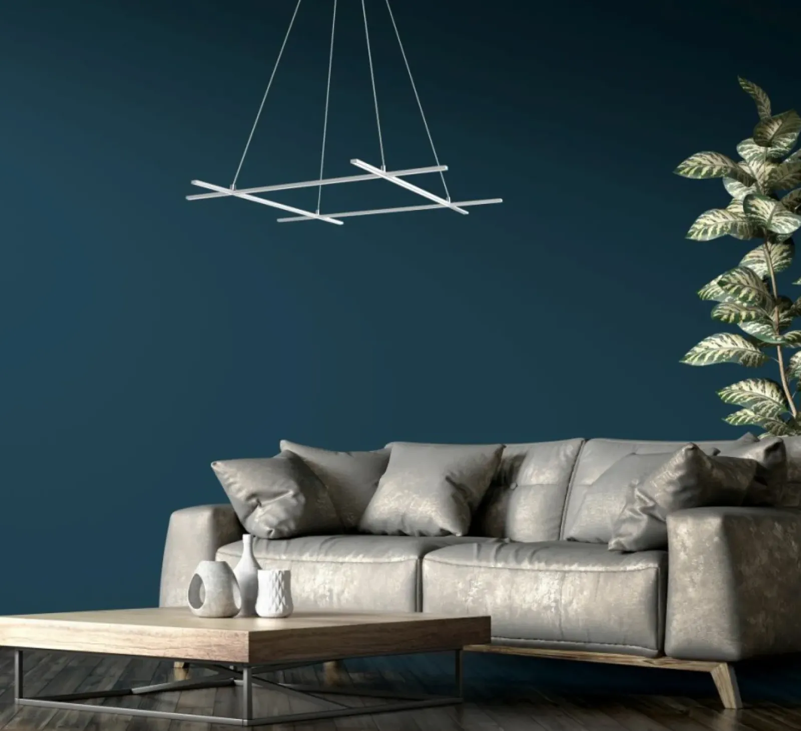 Sklep Kaja Minimalistyczna lampa wisząca LED A0020-340 ANDROS | Kaja Oświetlenie srebrny Flash Sale
