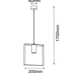 Sklep Kaja Minimalistyczna lampa wisząca GU10 20x20cm ANT 5045 ORTIGA | Kaja Shop
