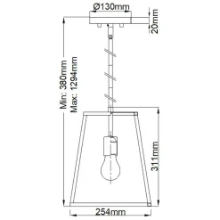 Sklep Kaja Minimalistyczna lampa wisząca, druciana HK-FULTON-P z serii FULTON New