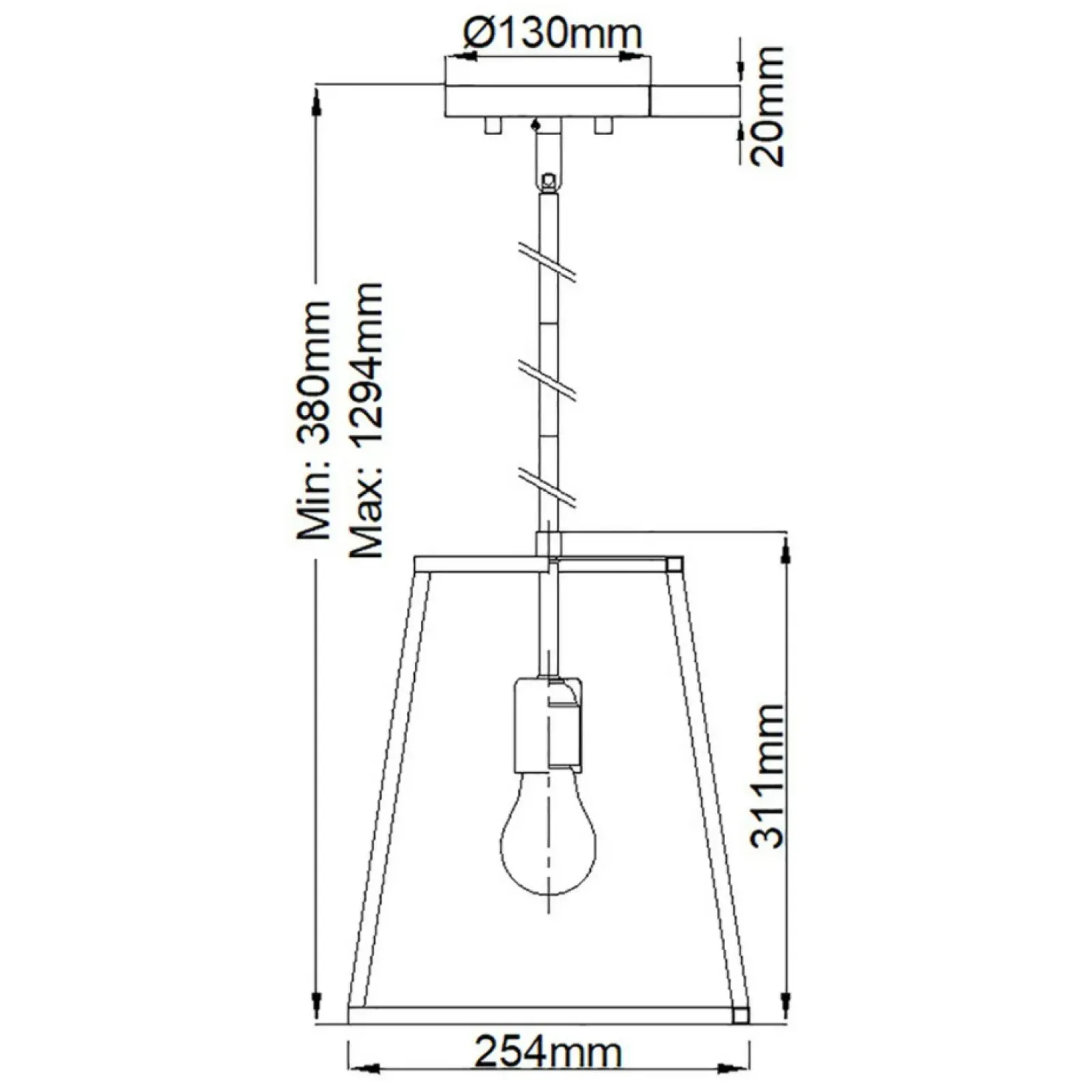 Sklep Kaja Minimalistyczna lampa wisząca, druciana HK-FULTON-P z serii FULTON New