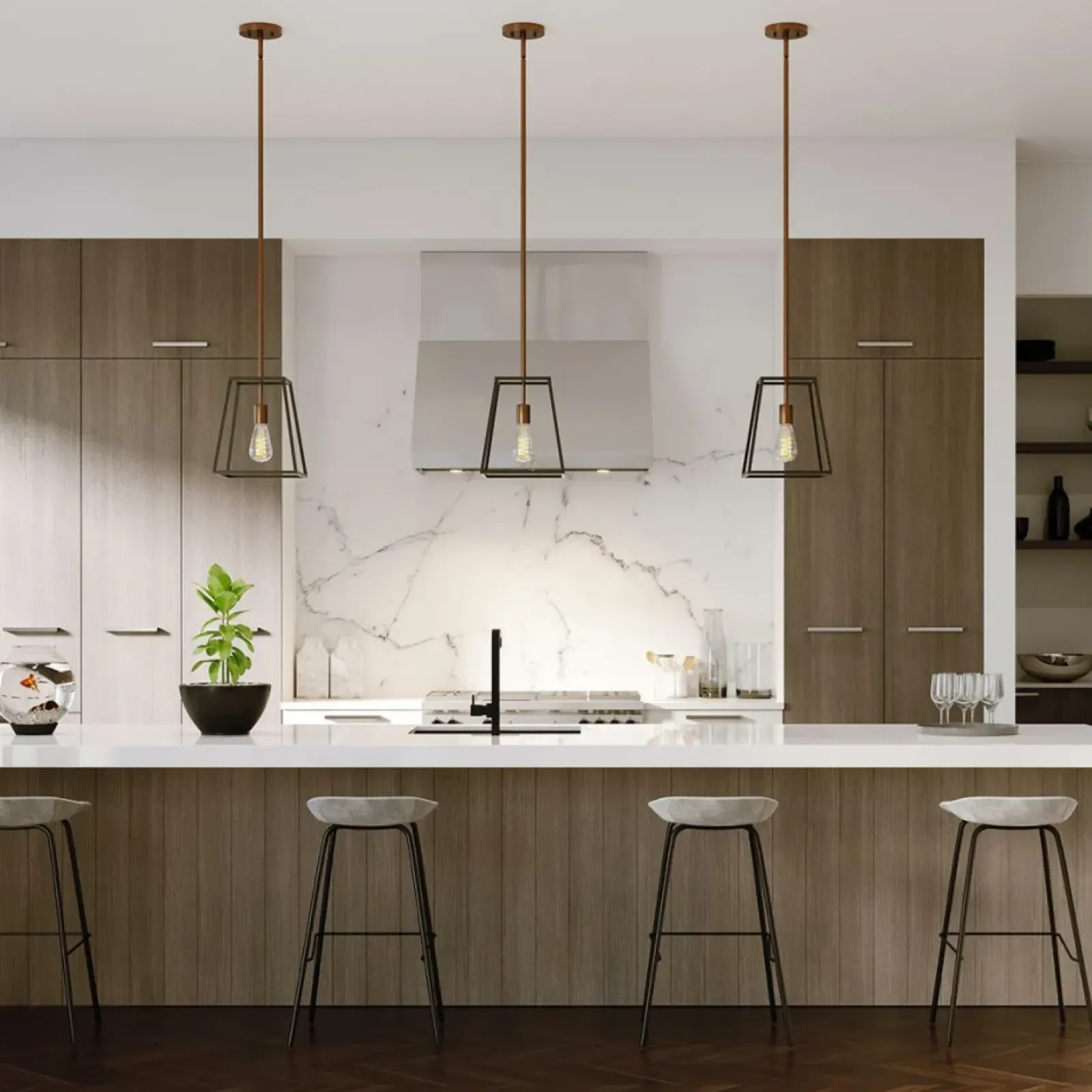 Sklep Kaja Minimalistyczna lampa wisząca, druciana HK-FULTON-P z serii FULTON New