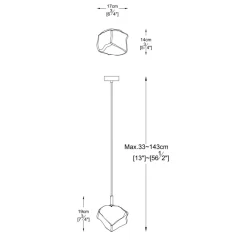 Sklep Kaja Minimalistyczna lampa wisząca P0488-01F-U8AC ROCK| Kaja Oświetlenie Cheap