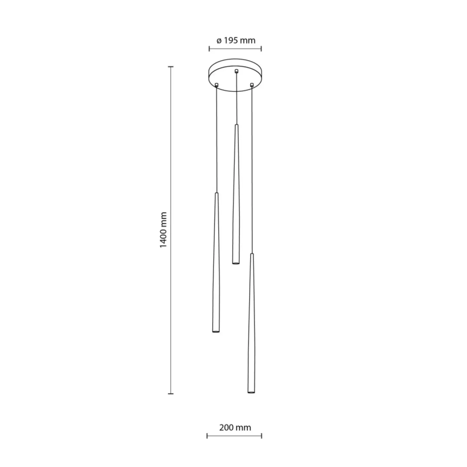 Sklep Kaja Minimalistyczna lampa wisząca z tubami TK 10113 PIANO BLACK | Kaja Store