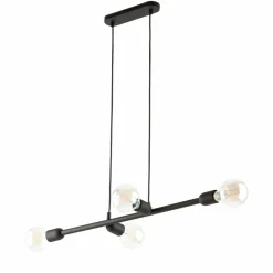 Sklep Kaja Minimalistyczna lampa wisząca na ozdobne żarówki TK 4836 z serii PORTO czarny Fashion