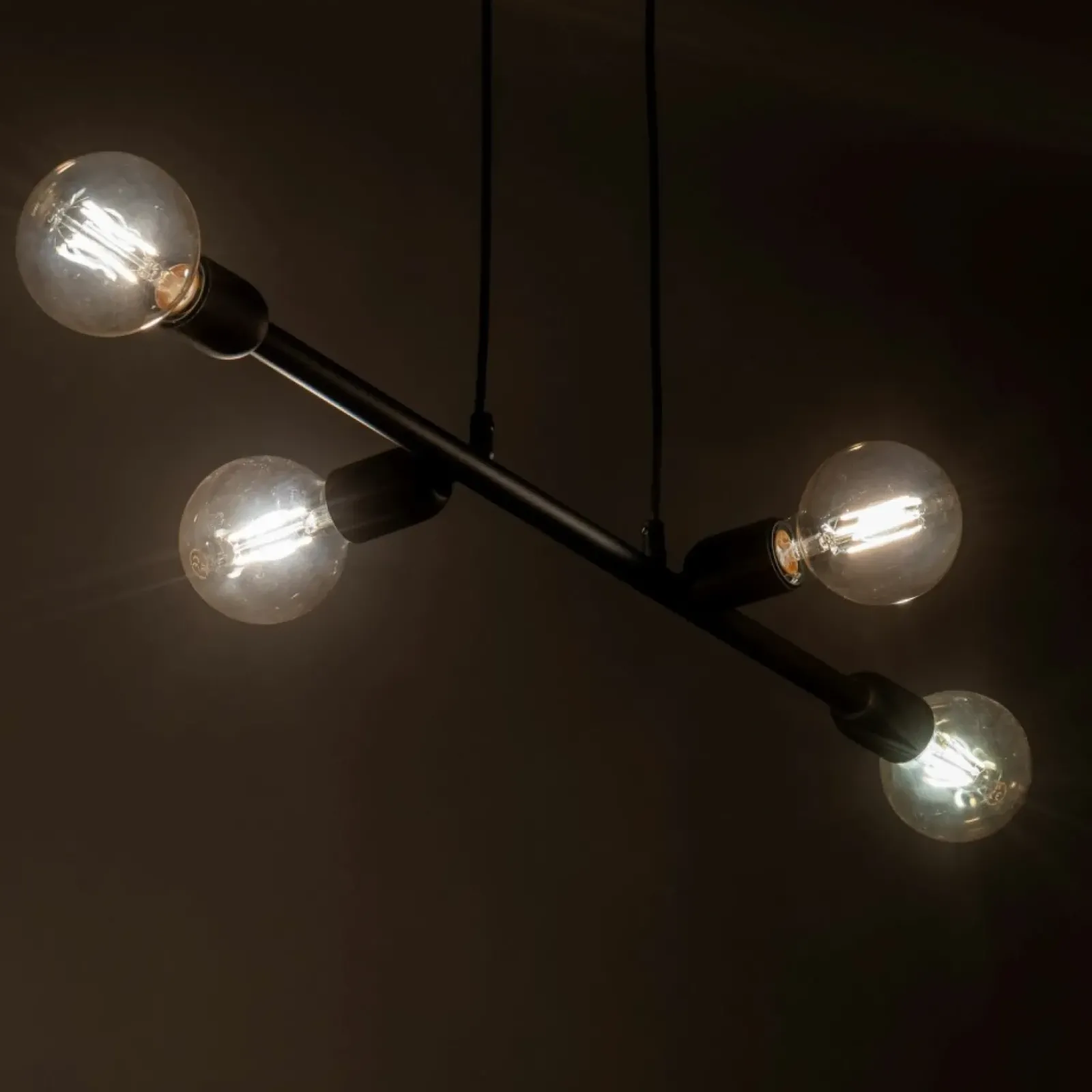 Sklep Kaja Minimalistyczna lampa wisząca na ozdobne żarówki TK 4836 z serii PORTO czarny Fashion