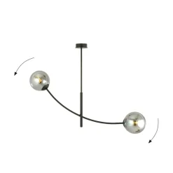 Sklep Kaja Minimalistyczna lampa z ciemnymi kloszami 1100/2 HUNTER | Kaja Cheap