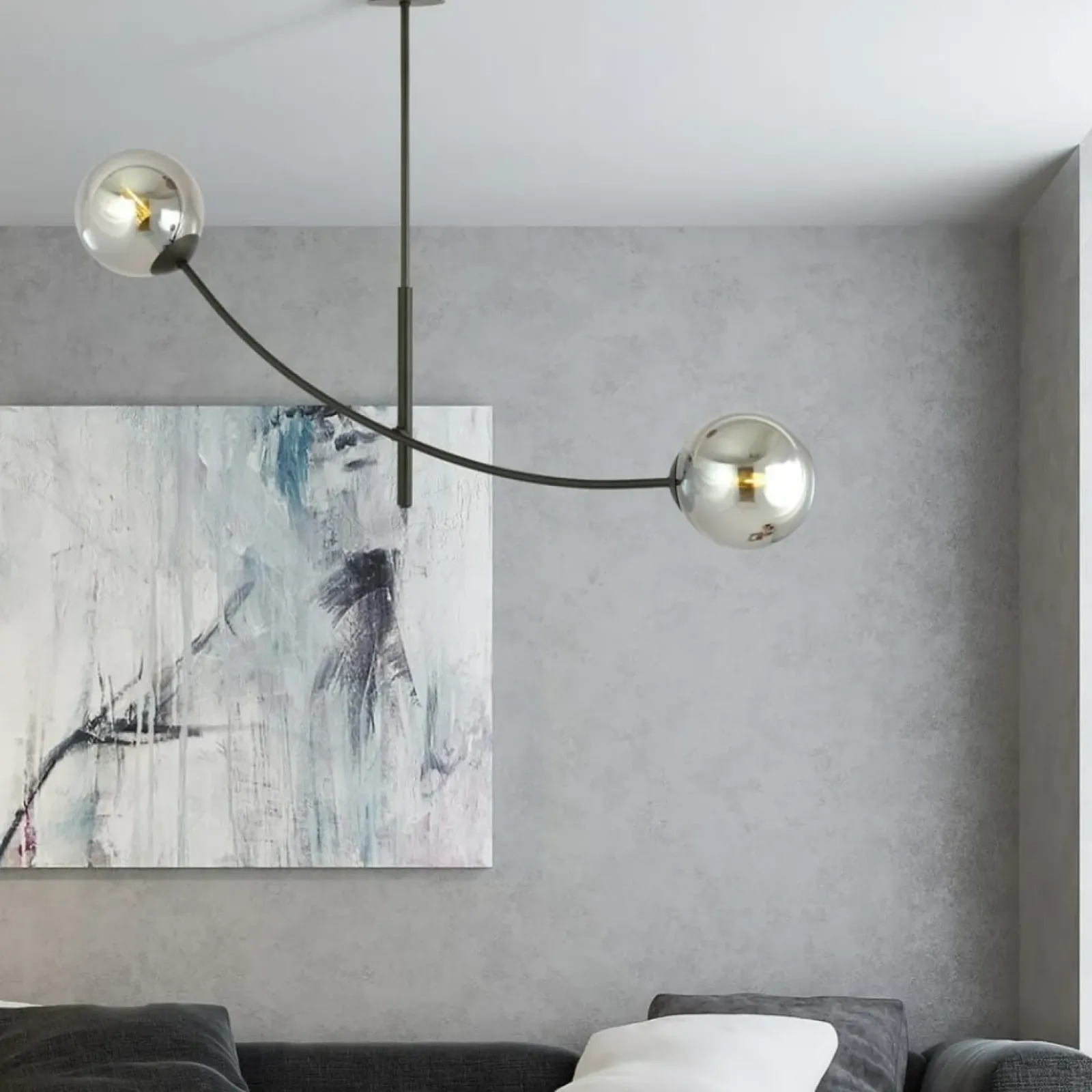 Sklep Kaja Minimalistyczna lampa z ciemnymi kloszami 1100/2 HUNTER | Kaja Cheap