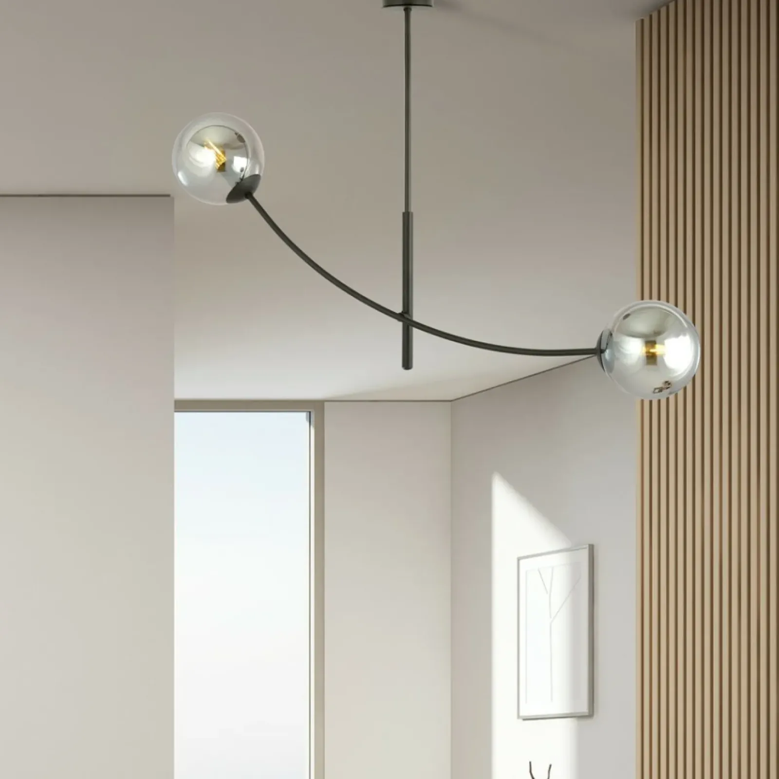 Sklep Kaja Minimalistyczna lampa z ciemnymi kloszami 1100/2 HUNTER | Kaja Cheap