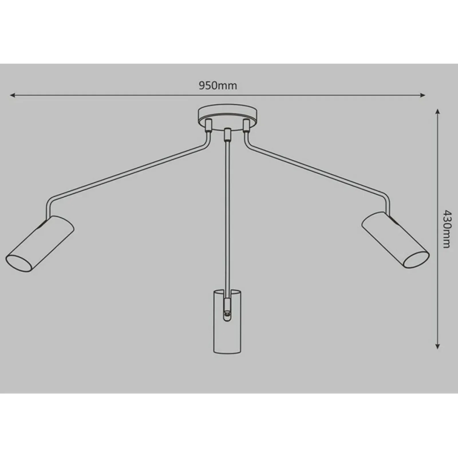 Sklep Kaja Minimalistyczna lampa z tubami LP-17001/3C BK FUTURO | Kaja Best Sale