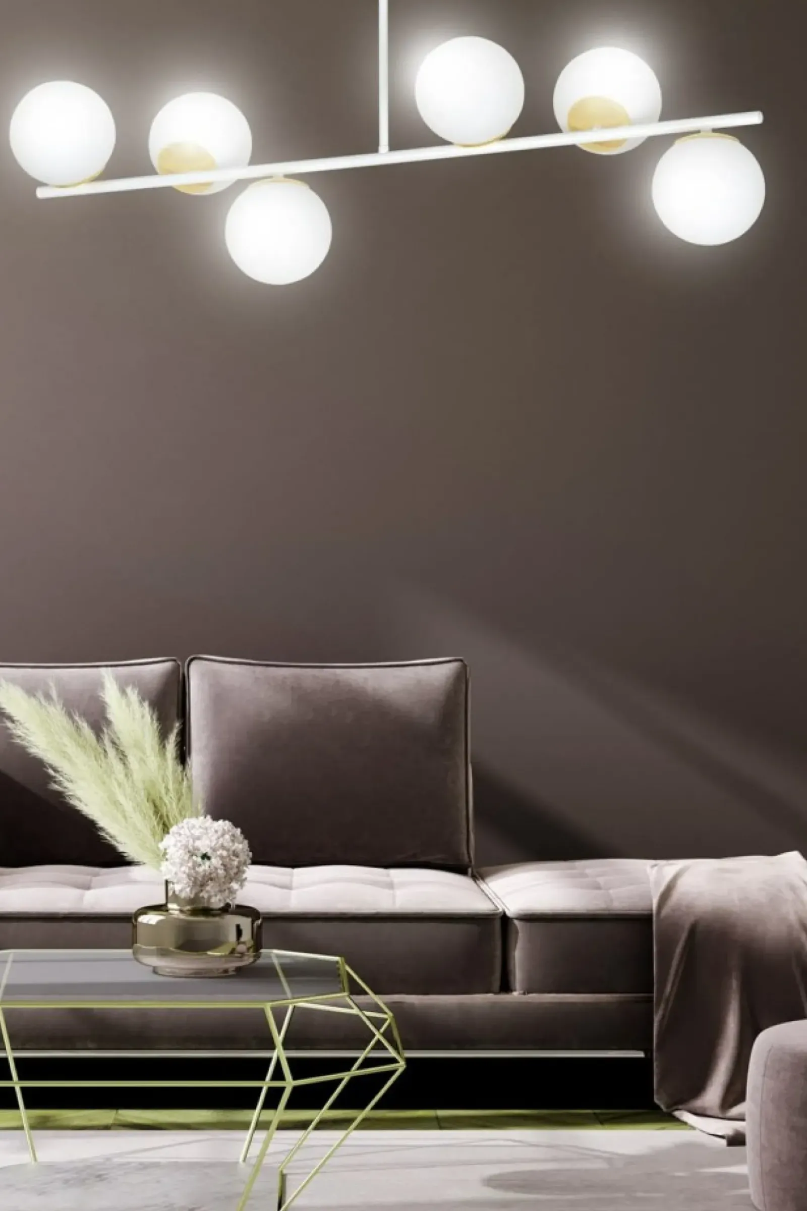 Sklep Kaja Minimalistyczna lampa ze złotymi elementami 1023/6 FLOKI | Kaja Cheap