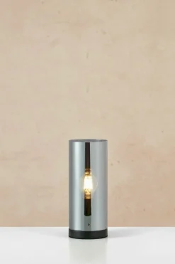 Sklep Kaja Minimalistyczna lampka nocna z dymionym kloszem 108734 POST | Kaja* Nowoczesne Lampki Stołowe