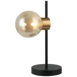 Sklep Kaja Minimalistyczna lampka stołowa PND-5225-1-BK-AMB z serii BLETTER* Nowoczesne Lampki Stołowe