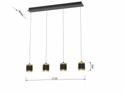 Sklep Kaja Minimalistyczna, ledowa lampa wisząca WF 7003-404 TOULOUSE | Kaja Cheap