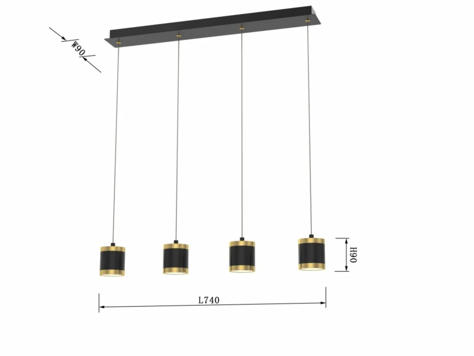 Sklep Kaja Minimalistyczna, ledowa lampa wisząca WF 7003-404 TOULOUSE | Kaja Cheap