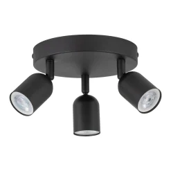 Sklep Kaja Minimalistyczna, okrągła, czarna lampa z reflektorami TK 4760 TOP* Plafony Nowoczesne