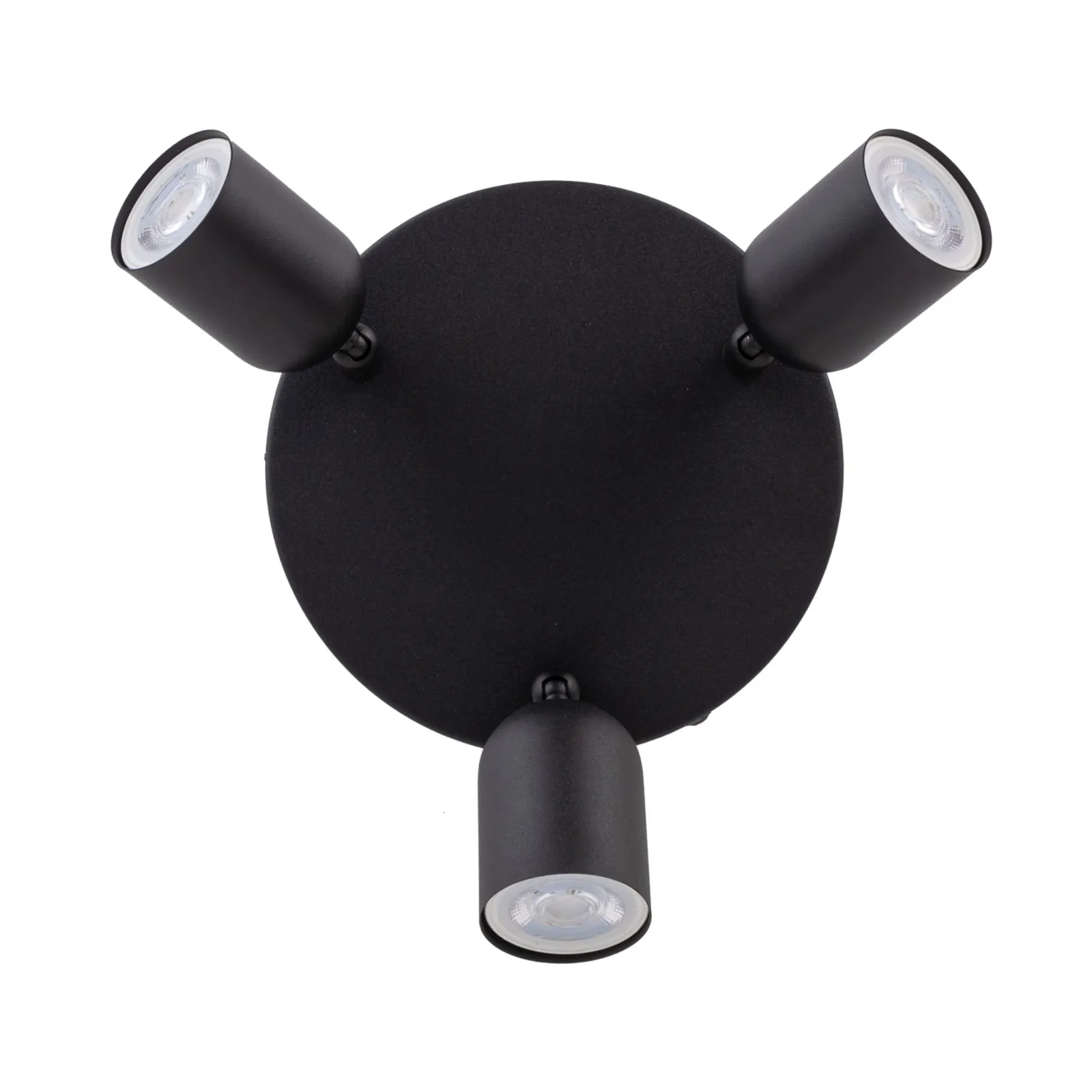 Sklep Kaja Minimalistyczna, okrągła, czarna lampa z reflektorami TK 4760 TOP* Plafony Nowoczesne