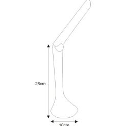 Sklep Kaja Minimalistyczna, prosta lampka LED K-MT-205 BIAŁY ASTON | Kaja* Lampki Biurkowe|Lampy Led