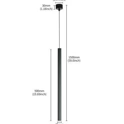 Sklep Kaja Minimalistyczna tuba z regulowanym zwisem LP-894/1P BK z serii LUNGO Cheap